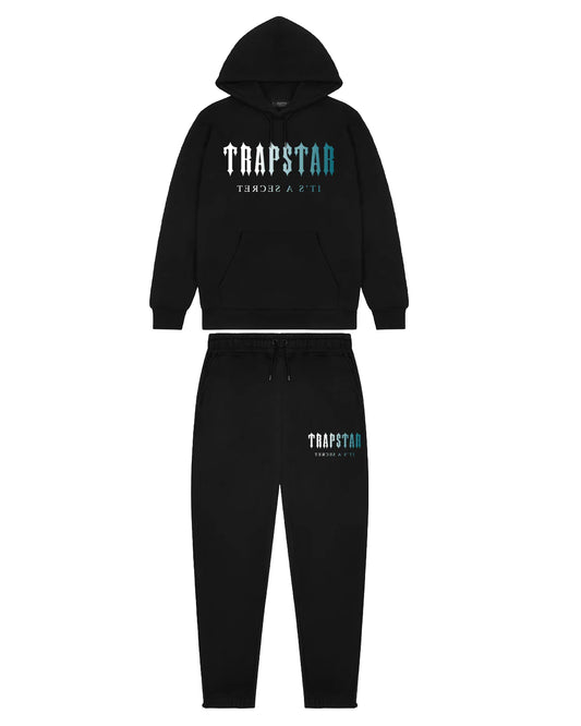 Trapstar Decoded Print Tracksuit - Black/Blue
